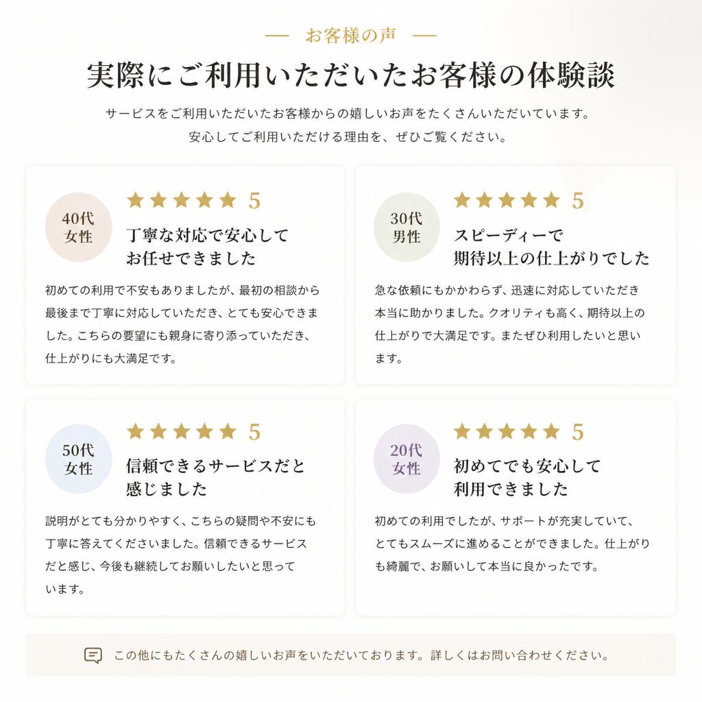 お客様の声